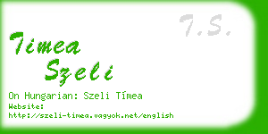 timea szeli business card